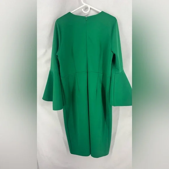 Eloquii Ultramarine Green Flare Sleeve Scuba Dress size 18 Plus Size Knee Length - Picture 6 of 12
